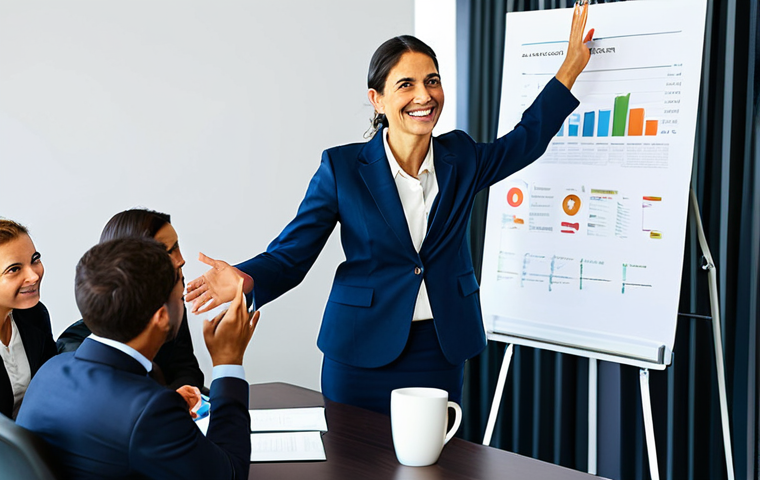 공무원 조직에서의 성공적인 갈등 해결 방법 - "A professional mediator facilitating a conflict resolution session between two colleagues in a neut...