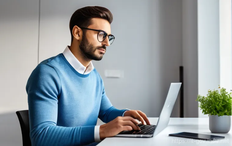 공무원 시험의 최신 동향 파악하기 - **Digital Public Competition Application:** A young Italian professional, appearing determined and f...