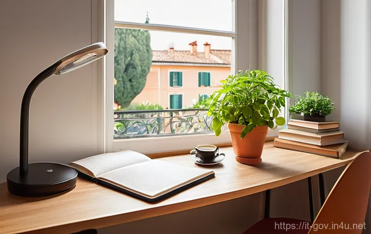 공무원 시험 추천 스터디 카페 - **Prompt 1: "The Focused Home Study Corner"**
    "A bright and tidy study corner within a cozy Ital...