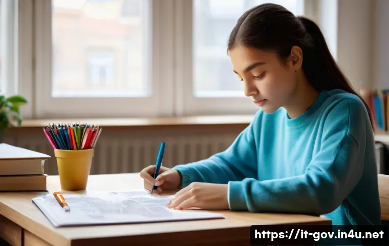 공무원 시험 대비를 위한 주요 과목 학습법 - **Prompt:** A focused young adult (18-25 years old) student, wearing comfortable yet appropriate cas...