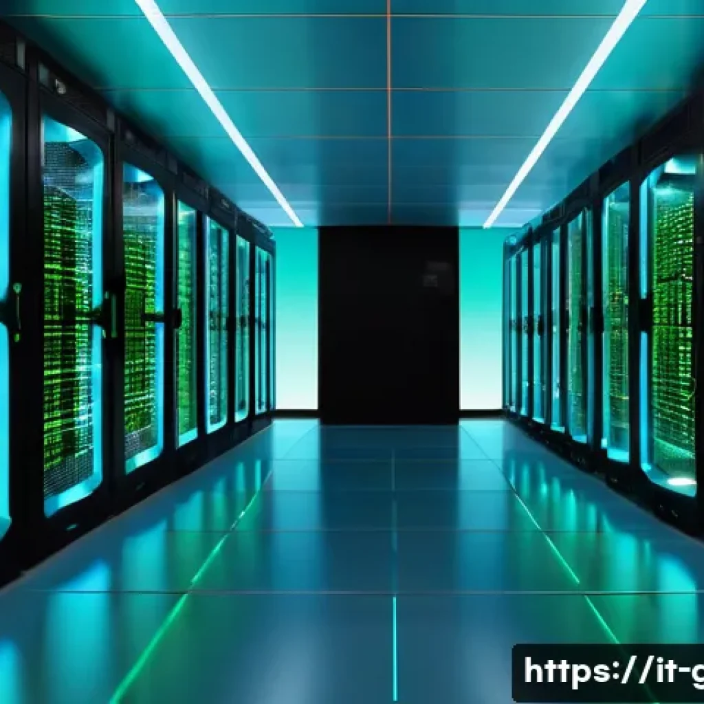 공무원 조직에서의 네트워크 관리 방법 - **Prompt:** "A futuristic, highly secure data center that visually represents the 'beating heart' of...