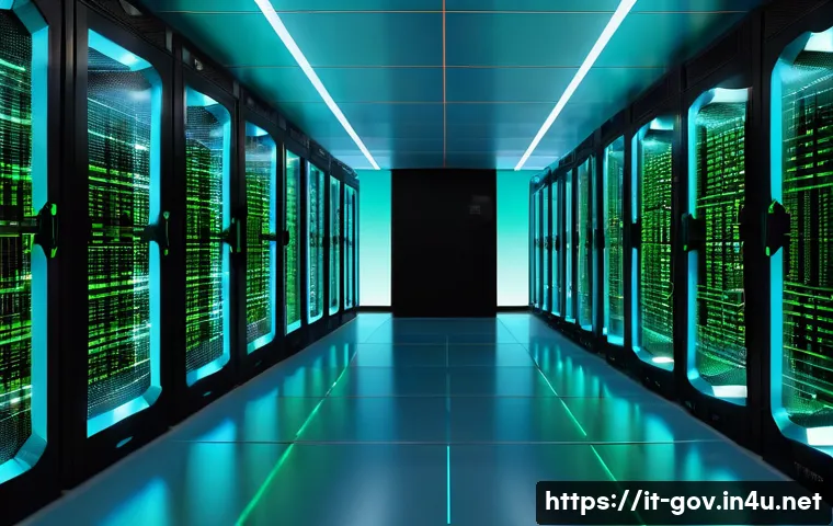 공무원 조직에서의 네트워크 관리 방법 - **Prompt:** "A futuristic, highly secure data center that visually represents the 'beating heart' of...