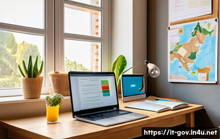 공무원 시험 준비 시 주의해야 할 사항 - A modern Italian student’s study corner in a bright, tidy room with large windows letting in natural...