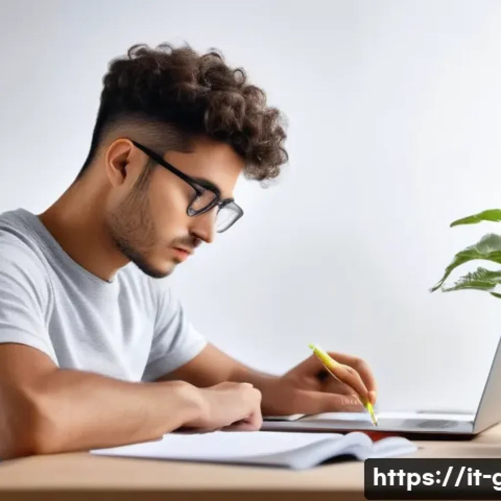 공무원 시험 준비 중 피해야 할 오류 - A focused young Italian student studying at a neat, well-lit desk in a modern home environment, surr...