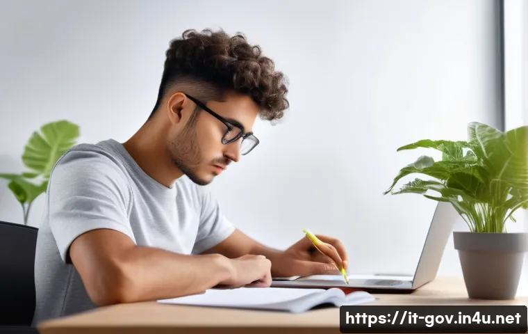공무원 시험 준비 중 피해야 할 오류 - A focused young Italian student studying at a neat, well-lit desk in a modern home environment, surr...