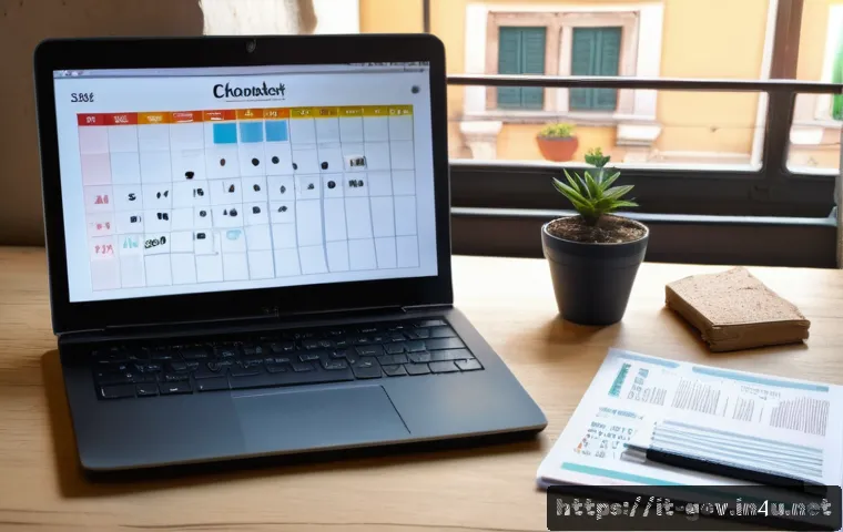 공무원 시험 지원서 작성 팁 - A neat, well-organized Italian home office desk scene with a laptop displaying an online public comp...