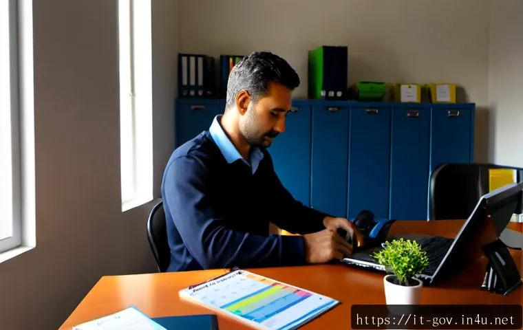 공무원 생활을 효율적으로 만드는 팁 - Photorealistic Italian municipal public service employee in a bright, orderly office, calmly organiz...